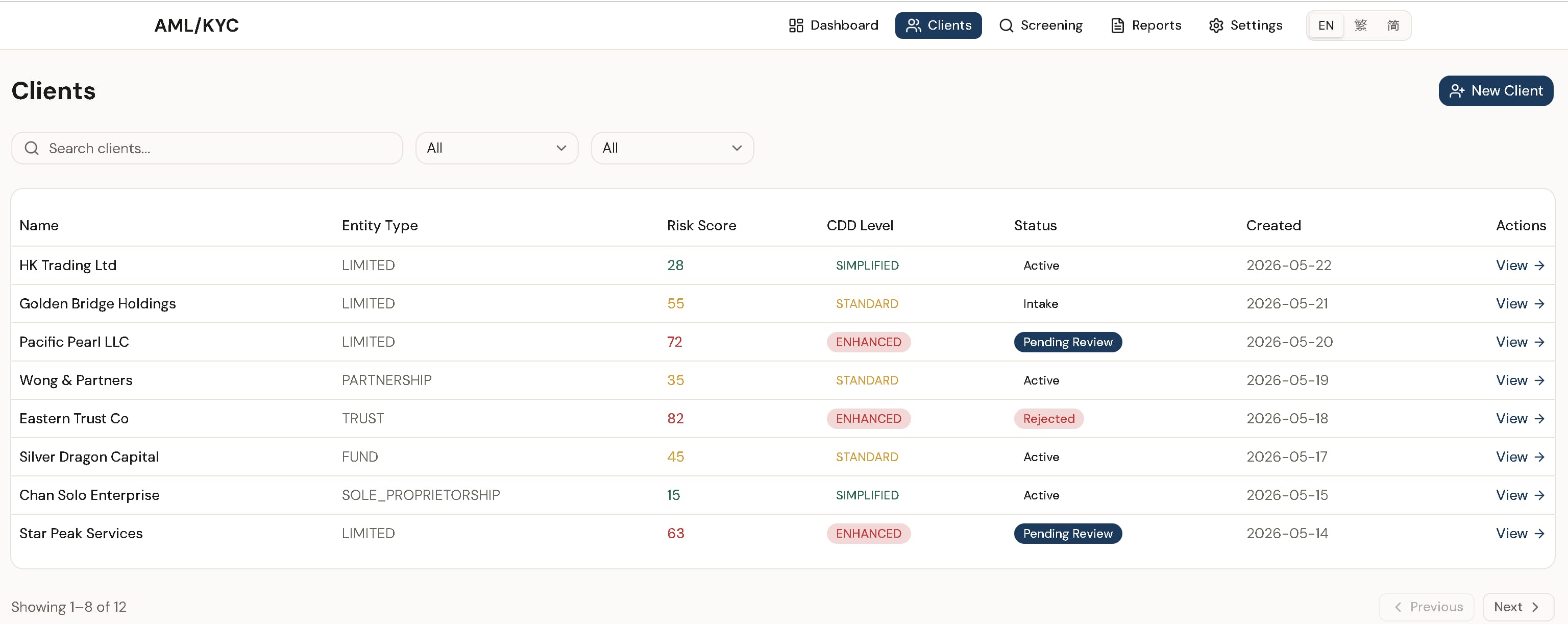 AML — Screenshot 2